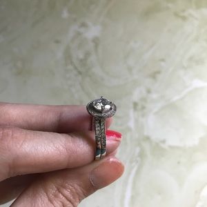 Sterling Silver w/ Cubic Zirconia wedding set